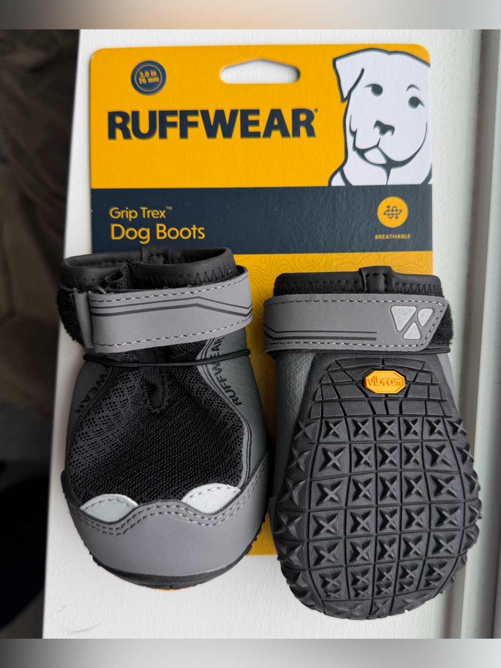 Ruffwear Grip Trex Dog Boots — Gray & Black